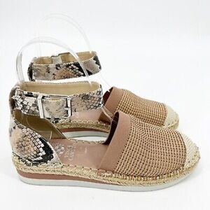 Vince Camuto Knit Snake Espadrille sandal Size 8